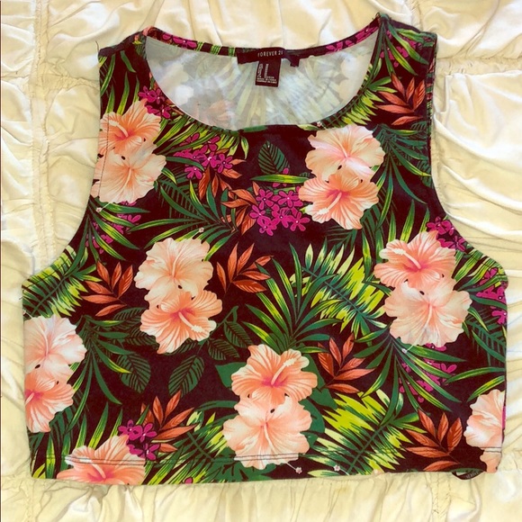 hawaiian crop top forever 21